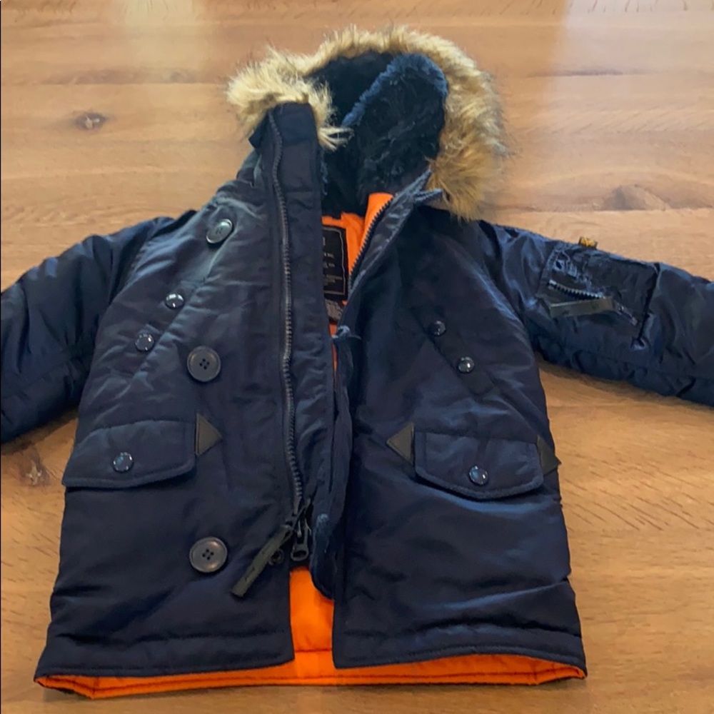Alpha Industries 3T parka jacket coat navy